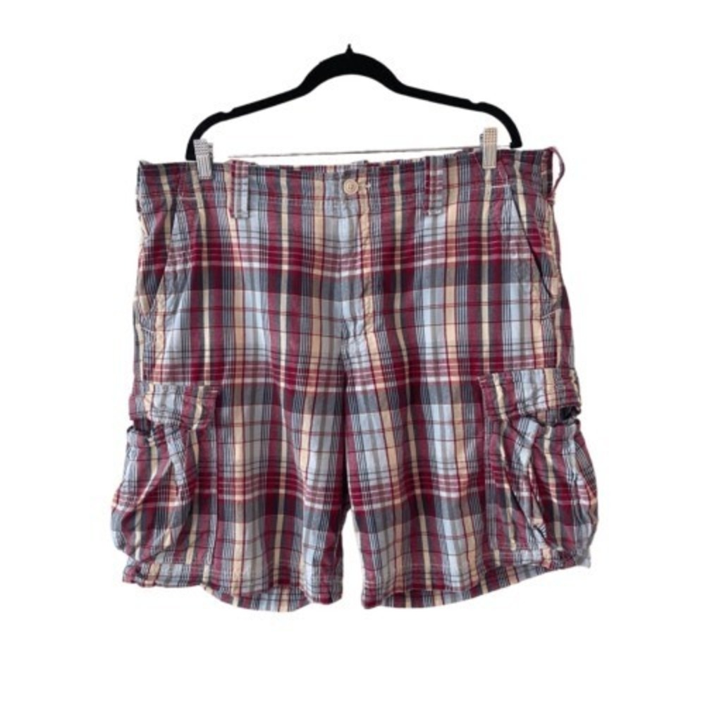 Polo Jeans Co Ralph Lauren Plaid Cargo Shorts Mens Vintage Y2K Cotton